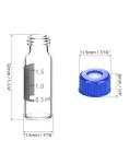 QWORK 2mL Borosilicate Glass Autosampler Vials, 100 Pcs
