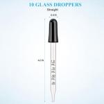 10 Pcs 1ml Glass Eye Droppers for Liquids