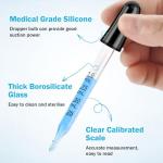 10 Pcs 1ml Glass Eye Droppers for Liquids