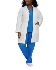 Ladies' 5-Pocket Relaxed Fit Lab Coat - White