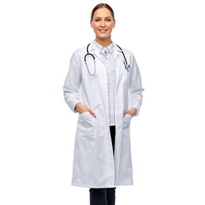 Unisex White Cotton Poly Lab Coat for Professionals