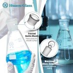 HUAOU 250ml Glass Erlenmeyer Flask Set, 3 Pack