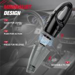 Cordless Handheld Vacuum with LED and USB Charge