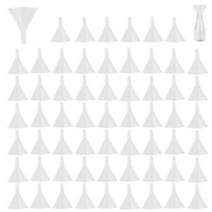 60PCS Clear Plastic Funnel Set for Lab Use