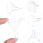 20 Mini Clear Plastic Funnels for Kitchen & Lab