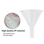 60PCS Clear Plastic Funnel Set for Lab Use