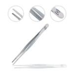 Stainless Steel Straight Laboratory Forceps, 6 in