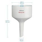 StonyLab 100mm Porcelain Buchner Funnel
