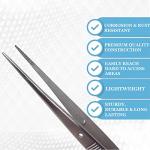 Precision Stainless Steel Lab Tweezers, 6