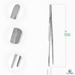 XTRM CRAFT 12-Inch Stainless Steel Dressing Forceps