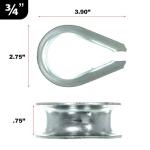 Golberg Zinc Plated Wire Rope Thimbles - 2 Pack