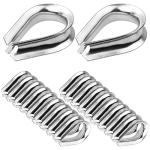 AConnet 3/8-inch Stainless Steel Wire Rope Thimbles