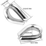 AConnet 3/8-inch Stainless Steel Wire Rope Thimbles