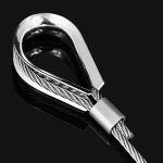 15-Pack M8 Stainless Steel Thimbles for Wire Rope