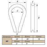 Cozihom M6 Stainless Steel Thimbles for Wire Rope