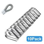10 Pack 3/8" Stainless Steel Wire Rope Thimbles