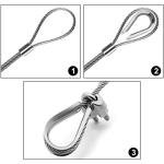 AConnet 3/8-inch Stainless Steel Wire Rope Thimbles