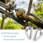 10 Pack 3/8" Stainless Steel Wire Rope Thimbles