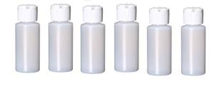 Plastic Flip Top Pour Spout Bottles - 6 Pack