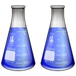 1000ml Narrow Mouth Erlenmeyer Flasks - Pack of 2