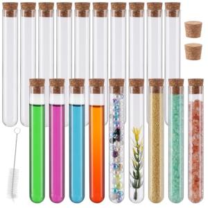 35ml Glass Test Tubes with Cork Stoppers - 20 Pack