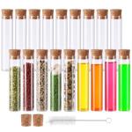 50ml Glass Test Tubes with Cork Stoppers - 18 Pack