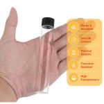 30ml Clear Glass Vials with Screw Caps - 12PCS