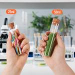 50ml Glass Test Tubes with Cork Stoppers - 18 Pack