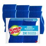 Zero Scratch Scrub Sponges, 6 Pack for Cleaning