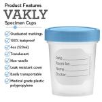 Leak-Proof Specimen Cups - 4oz Urine Jars (10)