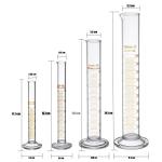 Thick Glass Measuring Cylinder Set with Brushes