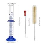 100ML Thick Glass Graduated Cylinder with Base & Brush