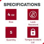 Dealmed Single Use Urine Specimen Cups - 5 Pack