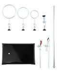 QWORK Metal Lab Support Stand Set with Clamps