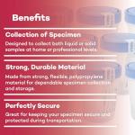 Dealmed Single Use Urine Specimen Cups - 5 Pack