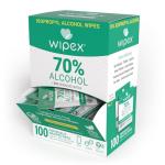 Wipex 70% Isopropyl Alcohol Wipes, 100 Count