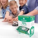 Wipex 70% Isopropyl Alcohol Wipes, 100 Count