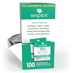Wipex 70% Isopropyl Alcohol Wipes, 100 Count