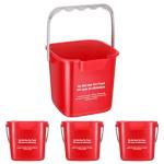 Uiifan 6 Quart Plastic Cleaning Bucket - 3 Pack