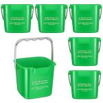 Roshtia 6-Pack 3 Quart Green Cleaning Buckets