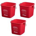 Noble Products 3-Quart Red Sanitizing Buckets - Set of 3