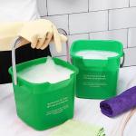 Roshtia 6-Pack 3 Quart Green Cleaning Buckets