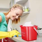 Uiifan 6 Quart Plastic Cleaning Bucket - 3 Pack