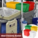 Mifoci 5 Quart Square Plastic Cleaning Buckets - 4 Pack