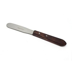 Stainless Steel Lab Spatula with Wooden Handle