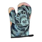 Black Labrador Heat Resistant Oven Mitt