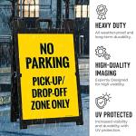 Sigo No Parking Sidewalk Sign Kit, 24x36 Inches