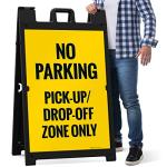 Sigo No Parking Sidewalk Sign Kit, 24x36 Inches