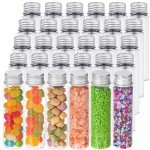 30pcs 50ml Clear Plastic Test Tubes with Caps
