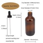 12 Pack Amber Glass Dropper Bottles 4oz